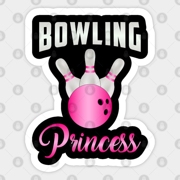 Bowling Princess Ladies Bowling Team Sticker by T-Shirt.CONCEPTS